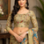 beige printed chanderi cotton ready to wear saree with unstitched blouse