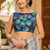 beige teal blue printed chanderi cotton ready to wear saree with unstitched blouse