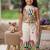 Rang basanti khadi cotton embroidered girls co-ord set with bow gift