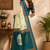 cream printed chanderi cotton ready to wear saree with unstitched blouse