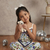Flora khadi cotton embroidered girls co-ord set with bow gift