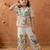 Khadi cotton embroidered girls co-ord set with bow gift
