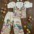 Khadi cotton embroidered girls co-ord set with bow gift