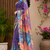 lavender printed chanderi cotton ready to wear saree with unstitched blouse