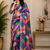 multicolor printed chanderi cotton ready to wear saree with unstitched blouse