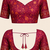 wine printed chanderi cotton ready to wear saree with unstitched blouse
