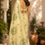cream printed chanderi cotton ready to wear saree with unstitched blouse