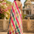 multicolor printed chanderi cotton ready to wear saree with unstitched blouse