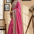 pink printed chanderi cotton ready to wear saree with unstitched blouse