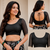 black white printed chanderi cotton ready to wear saree with unstitched blouse