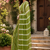 green printed chanderi cotton ready to wear saree with unstitched blouse