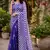 purple printed chanderi cotton ready to wear saree with unstitched blouse