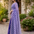 purple printed chanderi cotton ready to wear saree with unstitched blouse