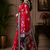 red black printed chanderi cotton ready to wear saree with unstitched blouse