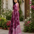 wine printed chanderi cotton ready to wear saree with unstitched blouse