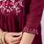 Women's maroon embroidered mul kurta pant dupatta set with pocket | handwork ethnic wear for women
