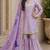lavender embroidered silk girls sharara set