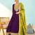Women's Beautiful Embroidery Work Vichitra Silk Fabric Flared Anarkali Pant and Dupatta Set