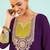 Women's Beautiful Embroidery Work Vichitra Silk Fabric Flared Anarkali Pant and Dupatta Set