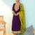 Women's Beautiful Embroidery Work Vichitra Silk Fabric Flared Anarkali Pant and Dupatta Set