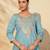 Women's Beautiful Embroidery Work Viscose Silk Fabric Flared Anarkali Pant and Dupatta Set