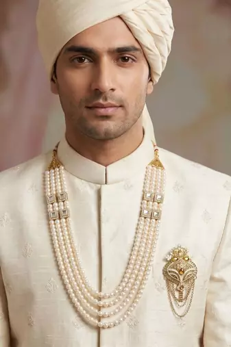 Groom mala and brooch set