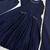 Navy blue scallop border anarkali kurta set for women