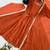 Rust orange solid anarkali kurta with pants and dupatta set
