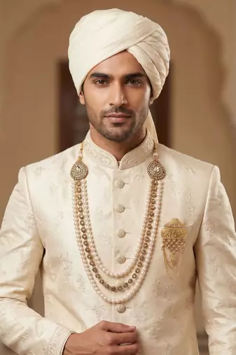 Groom mala and brooch set