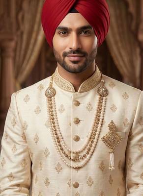 Groom mala and brooch set 6