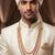   groom sherwani necklace moti mala layered for wedding | groom mala with brooch set