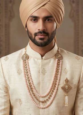 Groom mala and brooch set 6