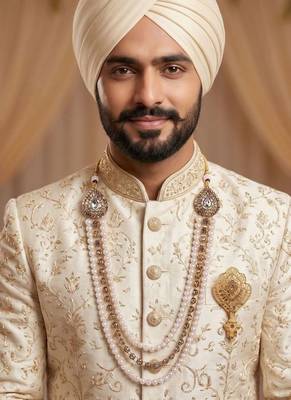 Groom mala and brooch set 6