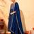 Women's Beautiful Embroidery Work Vichitra Silk Fabric Flared Kurta Pant and Dupatta Set