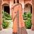 Sangam prints peach cotton blend woven work traditional saree