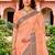 Sangam prints peach cotton blend woven work traditional saree