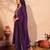 Women's Beautiful Embroidery Work Vichitra Silk Fabric Flared Kurta Pant and Dupatta Set