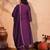 Women's Beautiful Embroidery Work Vichitra Silk Fabric Flared Kurta Pant and Dupatta Set