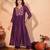 Women's Beautiful Embroidery Work Vichitra Silk Fabric Flared Kurta Pant and Dupatta Set