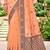 Sangam prints peach cotton blend woven work traditional saree