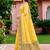 Sangam prints yellow cotton blend woven work traditional saree