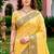 Sangam prints yellow cotton blend woven work traditional saree