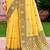 Sangam prints yellow cotton blend woven work traditional saree