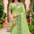 Sangam prints green cotton blend woven work traditional saree