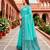 Sangam prints teal blue cotton blend woven work traditional saree