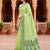 Sangam prints green cotton blend woven work traditional saree