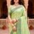 Sangam prints green cotton blend woven work traditional saree