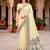 Sangam prints light yellow cotton blend woven work traditional saree