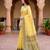 Sangam prints yellow cotton blend woven work traditional saree