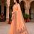 Sangam prints peach cotton blend woven work traditional saree